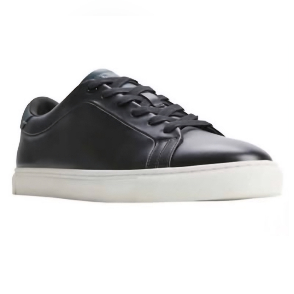 Men's Tead Baker Black Leather Sneakers